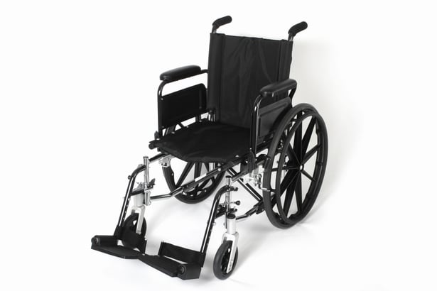 black wheelchair